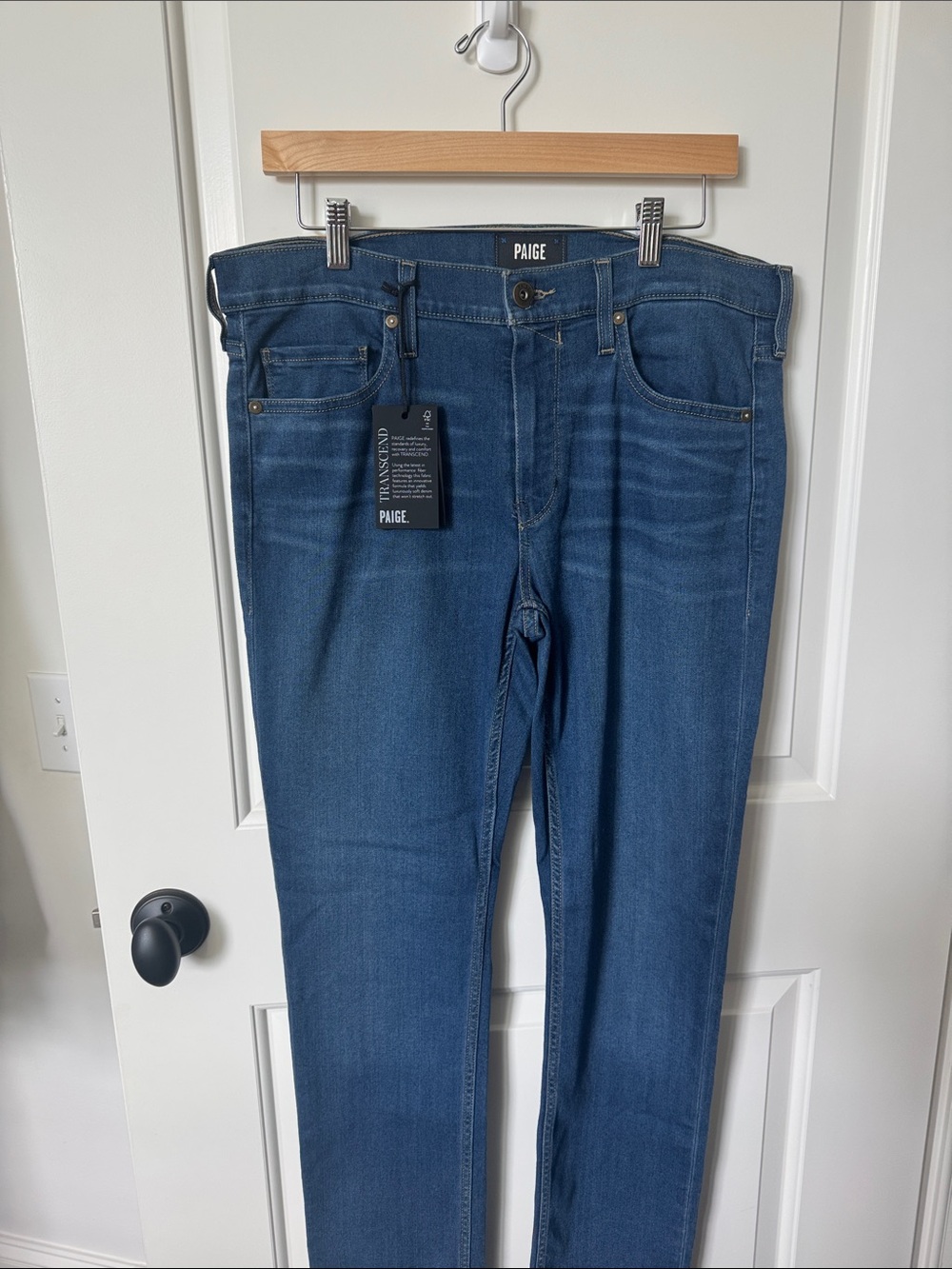 PAIGE Men's Dark Blue Slim Jeans